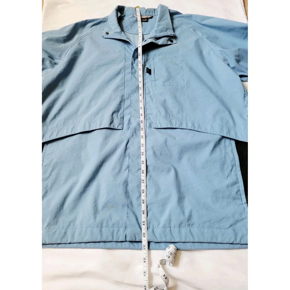 Nike Nylon Windbreaker Jacket Full Zip Pockets Light‎ Blue Sz XL